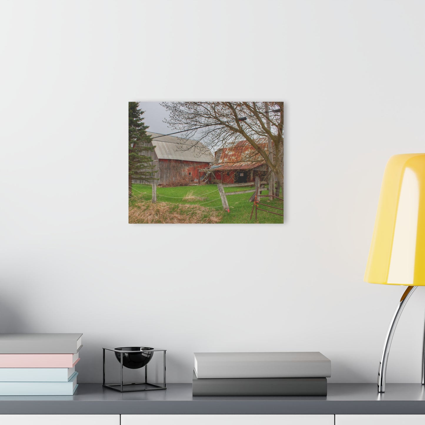 U R There Photography Dodge Road Forgotten Greys Rustic Farmhouse Acrylic Wall Print