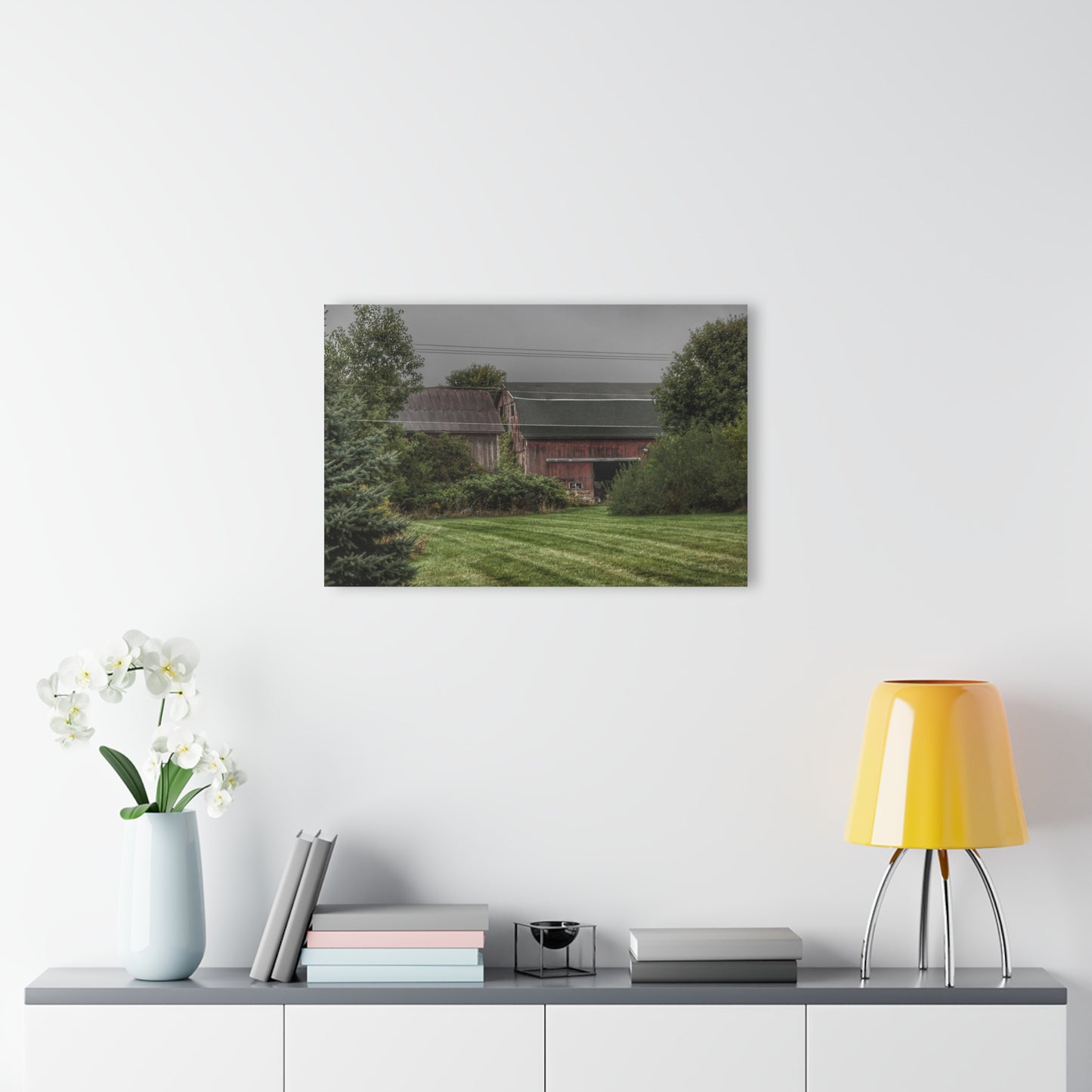 U R There Photography Bowers Road Grey Duo II Rustic Farmhouse Acrylic Wall Print