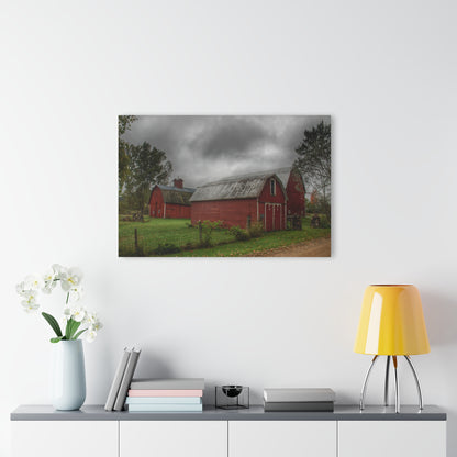 U R There Photography Cramton Road Reds II Rustic Farmhouse Acrylic Wall Print