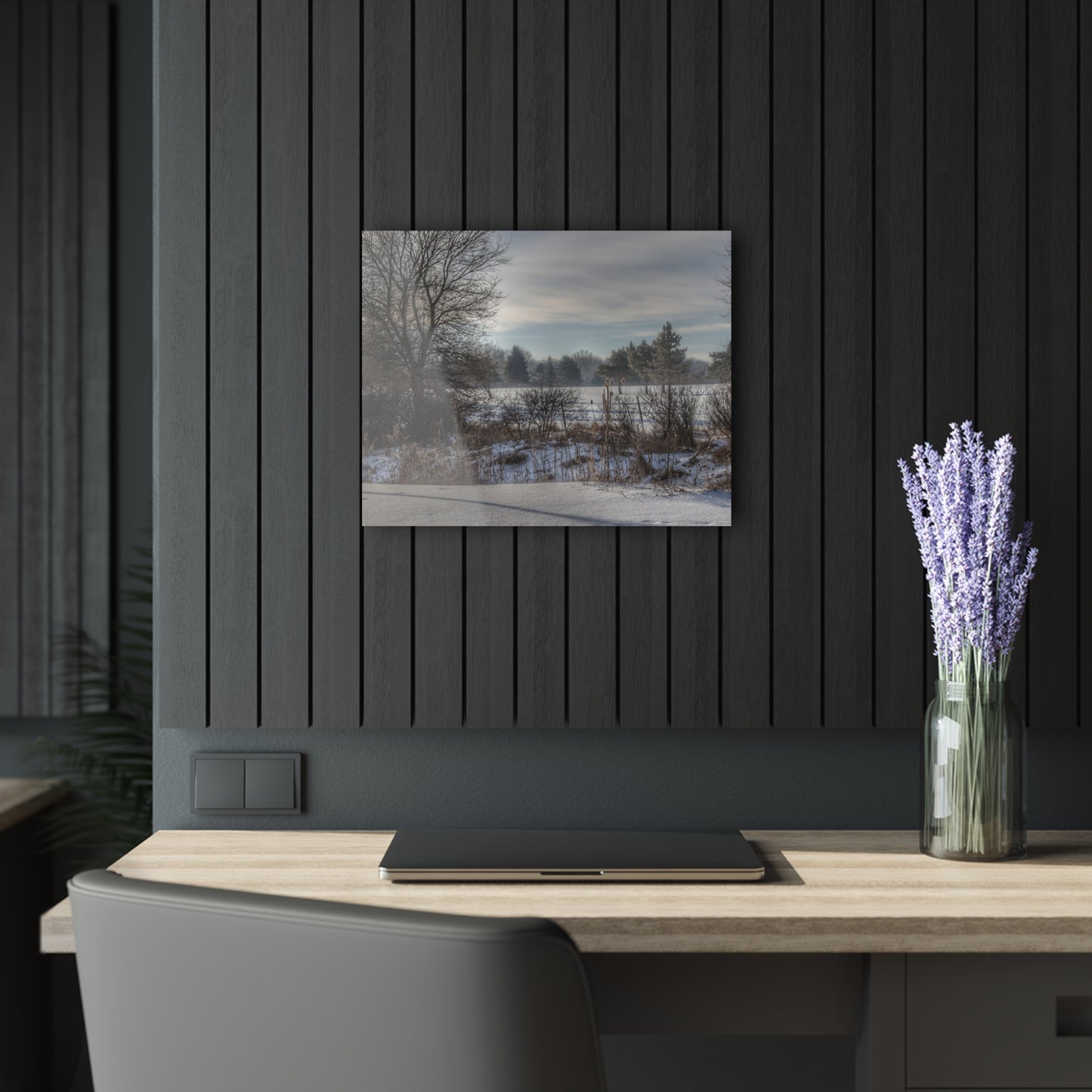 U R There Photography Winter in Mayfield Rustic Farmhouse Acrylic Wall Print