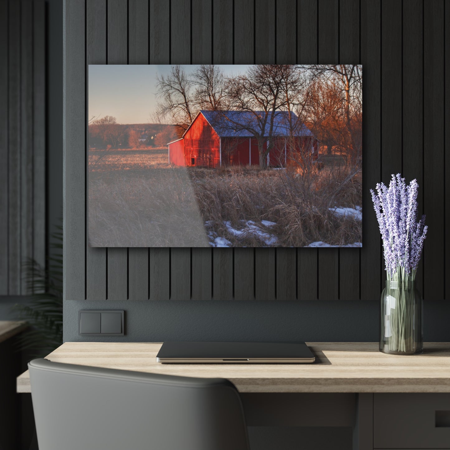 U R There Photography Early Spring on Mount Morris Road Rustic Farmhouse Acrylic Wall Print