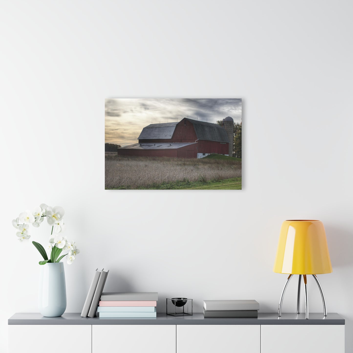 U R There Photography Brown City Red I Rustic Farmhouse Acrylic Wall Print