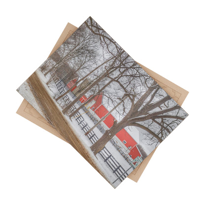 U R There Photography Barns of Barber Road I Rustic Farmhouse Decorative Ceramic Tile