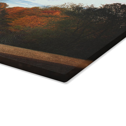 U R There Photography Above the Tracks in Vassar Rustic Farmhouse Tempered-Glass Cutting Board