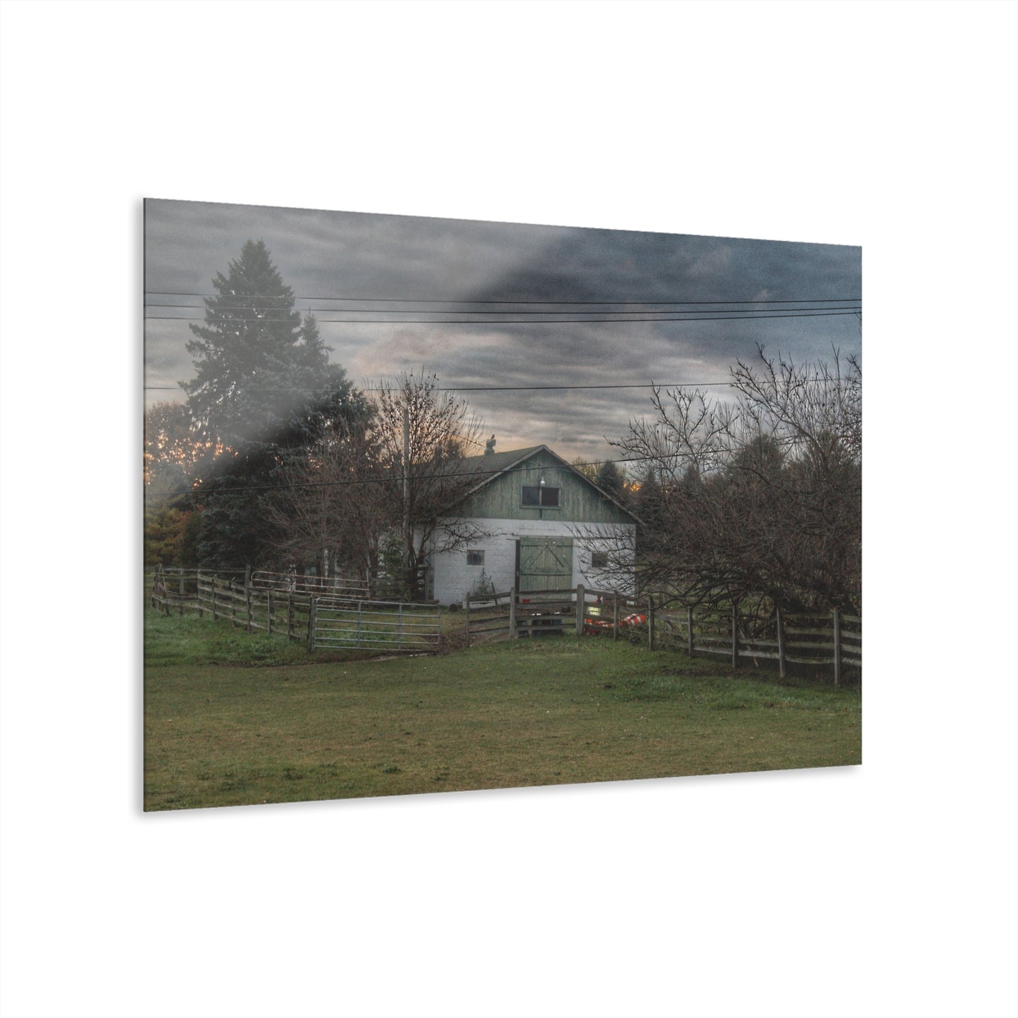 U R There Photography Myers Road Hidden White Rustic Farmhouse Acrylic Wall Print