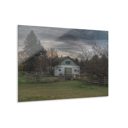 U R There Photography Myers Road Hidden White Rustic Farmhouse Acrylic Wall Print