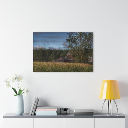 U R There Photography West Oregon Road Hidden Red II Rustic Farmhouse Acrylic Wall Print