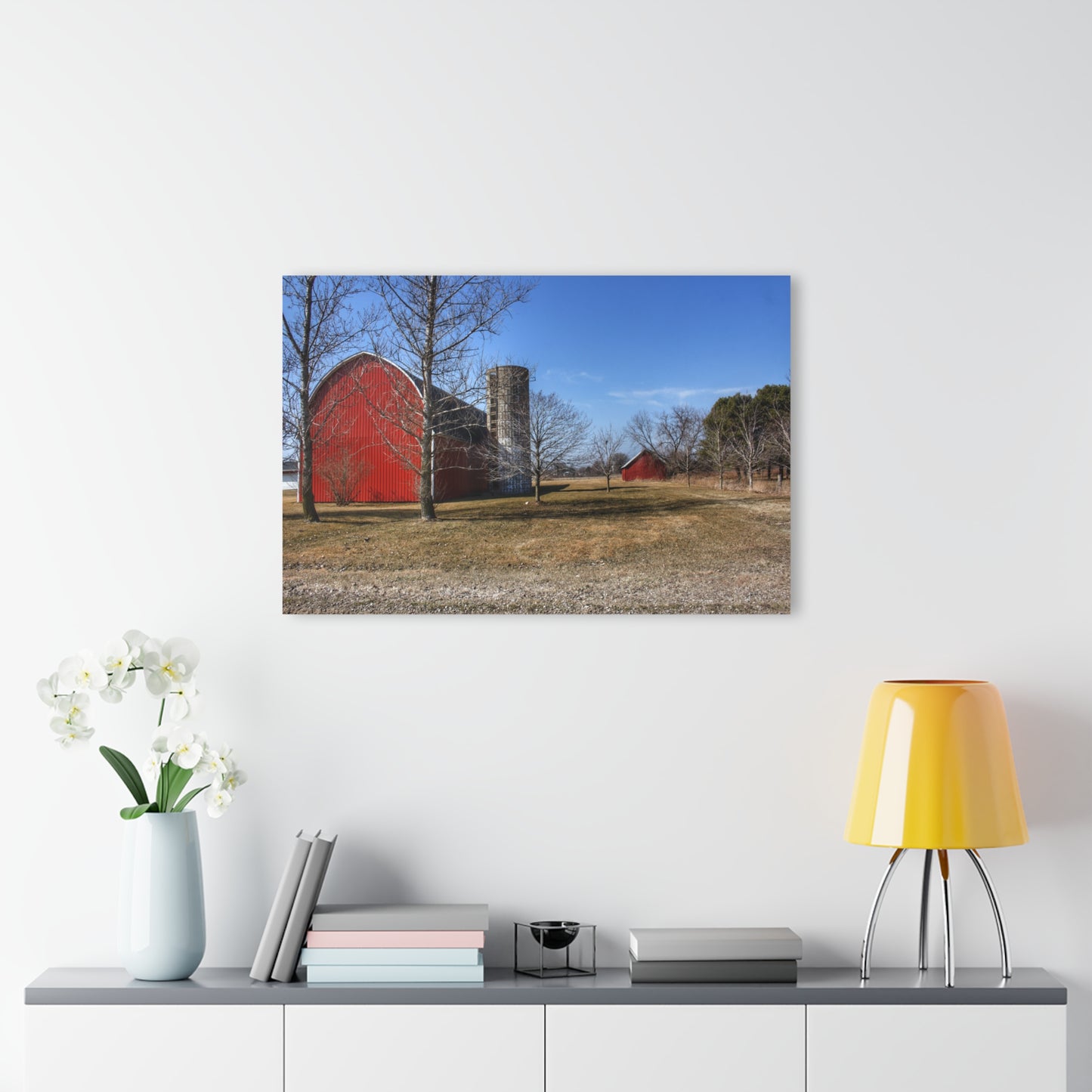 U R There Photography Romeo Plank Road Reds I Rustic Farmhouse Acrylic Wall Print