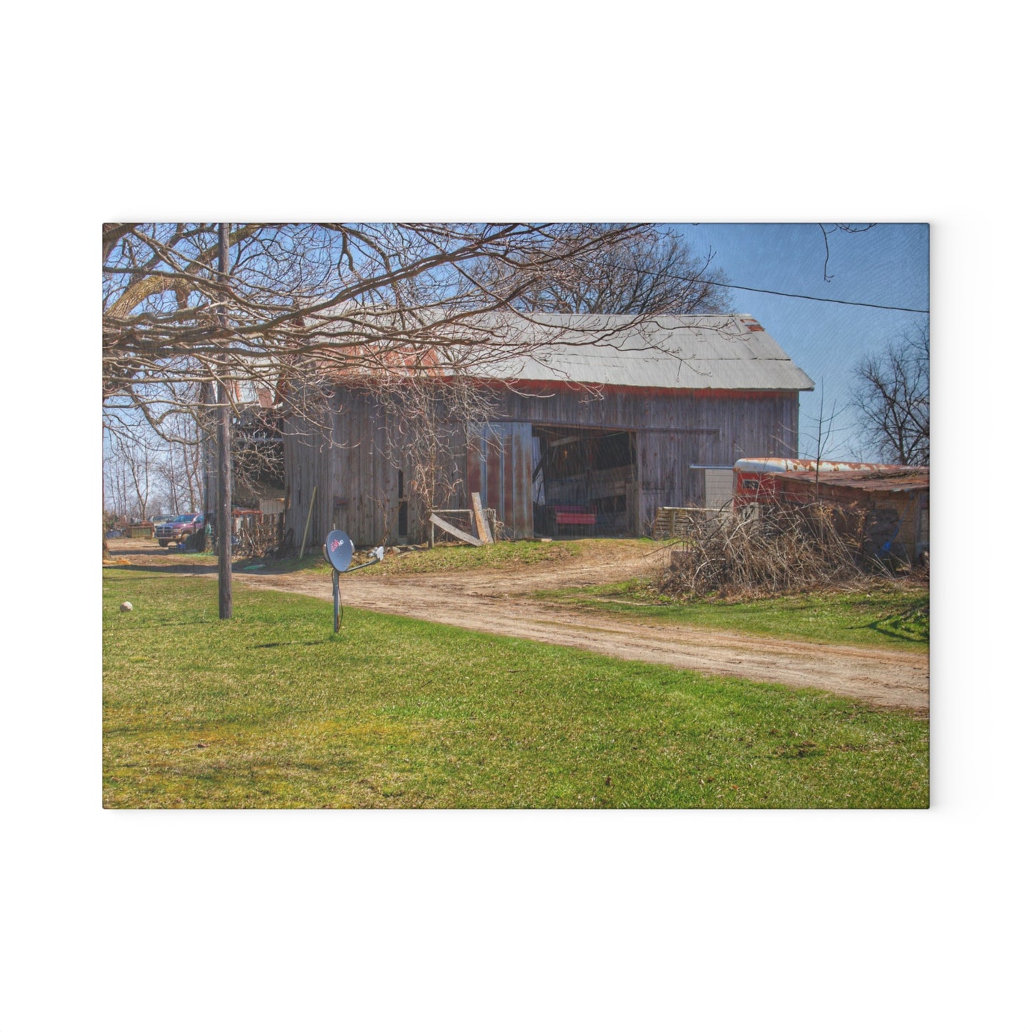 U R There Photography Lee Hill Greys Rustic Farmhouse Tempered-Glass Cutting Board