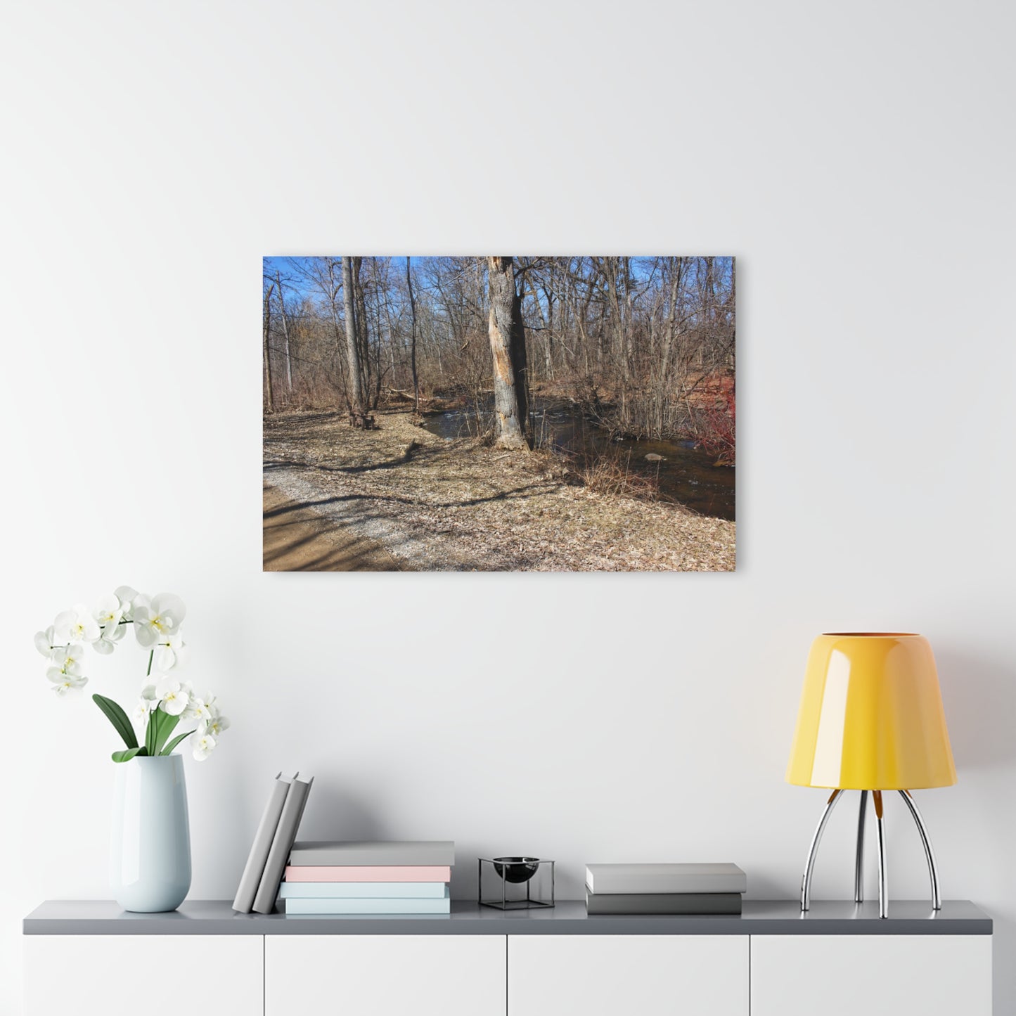 U R There Photography Creekside Seating Rustic Farmhouse Acrylic Wall Print