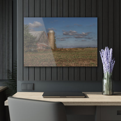 U R There Photography Sheridan Line Road Grey II Rustic Farmhouse Acrylic Wall Print