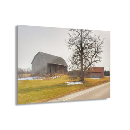 U R There Photography Roadside Greys Rustic Farmhouse Acrylic Wall Print