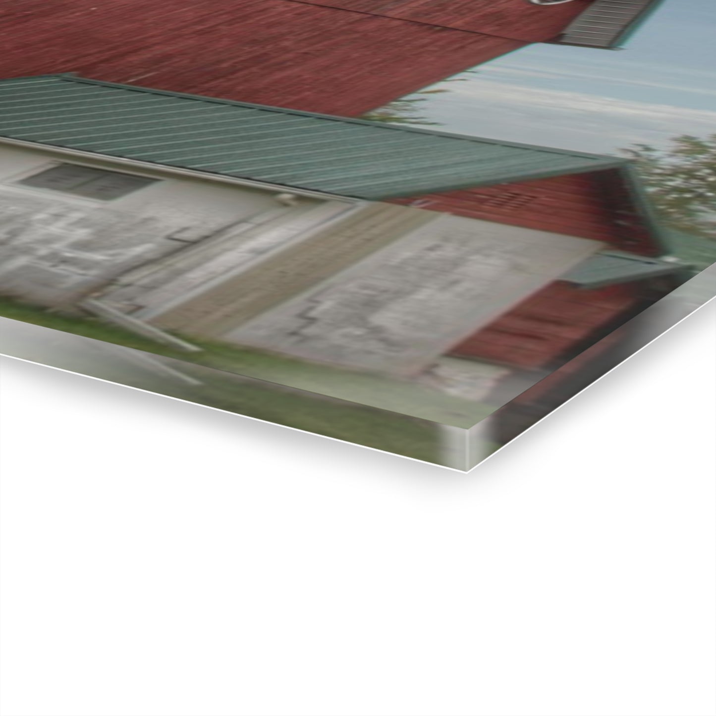 U R There Photography Elmwood Road Red I Rustic Farmhouse Acrylic Wall Print