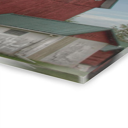 U R There Photography Elmwood Road Red I Rustic Farmhouse Acrylic Wall Print