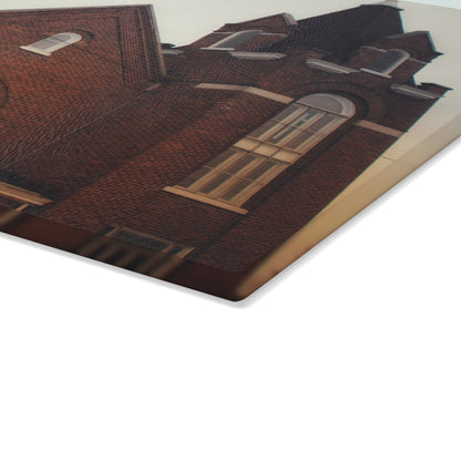 U R There Photography Brown City Methodist Church Rustic Farmhouse Tempered-Glass Cutting Board
