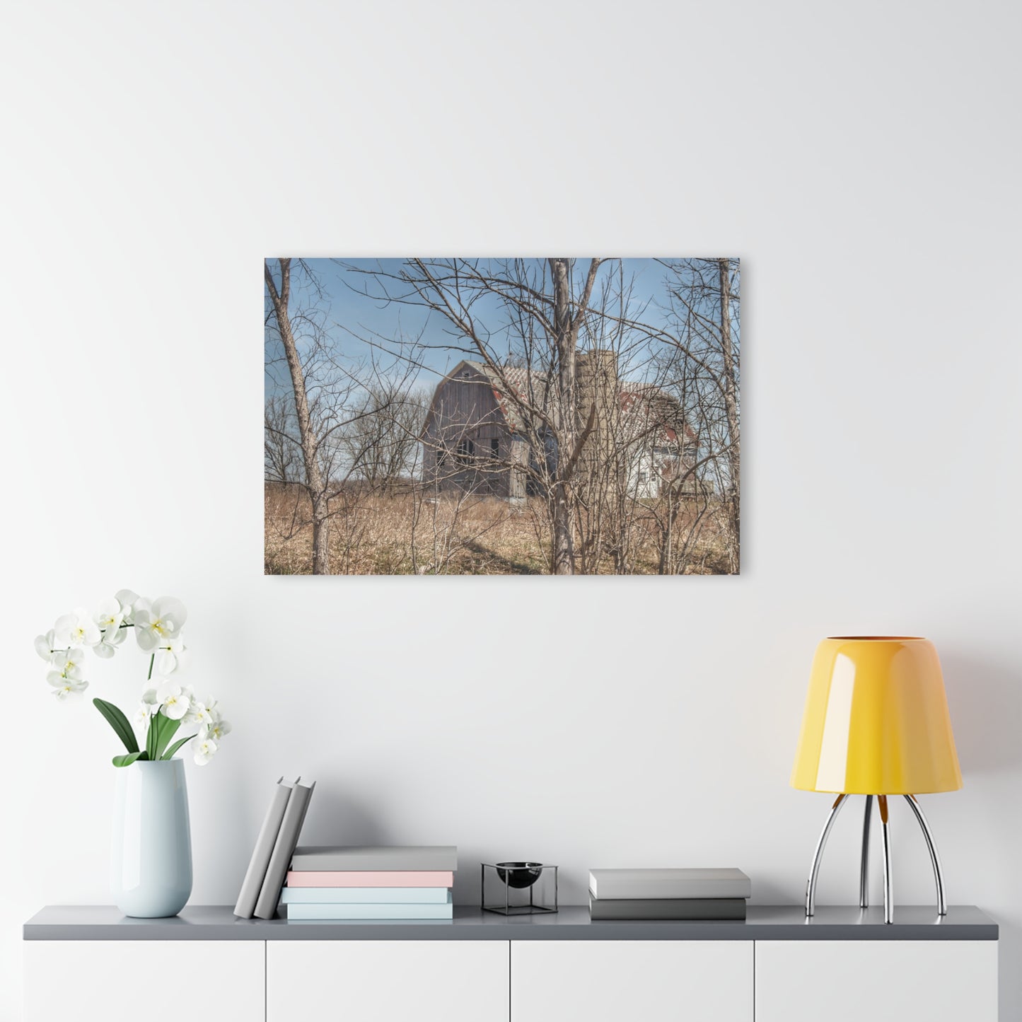 U R There Photography Hill Road Hidden Grey I Rustic Farmhouse Acrylic Wall Print