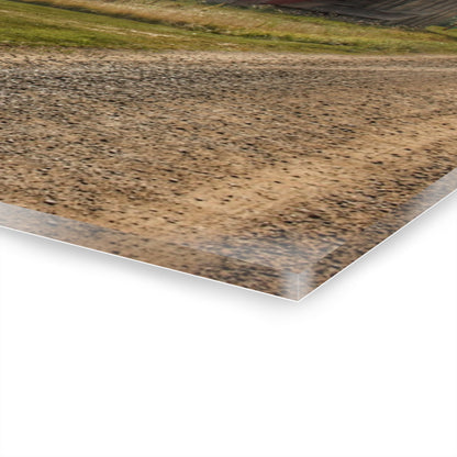 U R There Photography Haines Road Reds Rustic Farmhouse Acrylic Wall Print