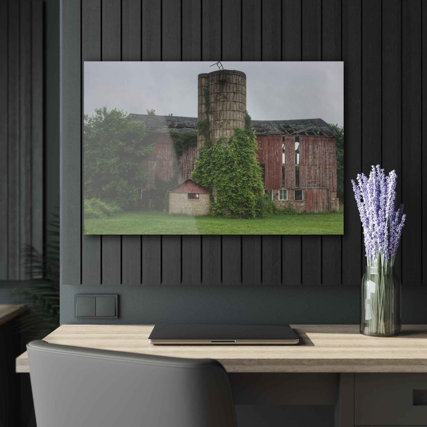 U R There Photography Imlay City Road Red I Rustic Farmhouse Acrylic Wall Print