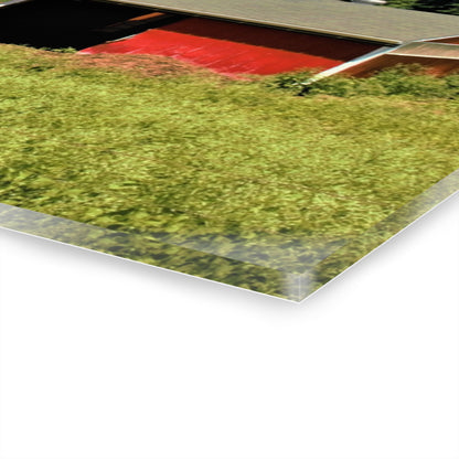 U R There Photography McKeen Lake Road Reds II Rustic Farmhouse Acrylic Wall Print