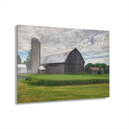 U R There Photography West Tuscola Road Grey Rustic Farmhouse Acrylic Wall Print