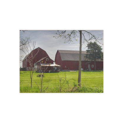 U R There Photography Bishop Road Reds I Rustic Farmhouse Decorative Ceramic Tile