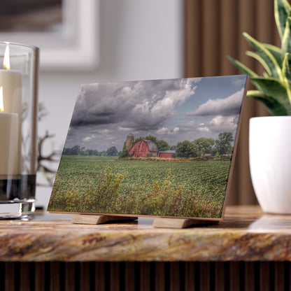 U R There Photography Church Road Red Rustic Farmhouse Decorative Ceramic Tile