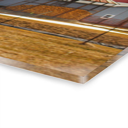 U R There Photography Hidden Red Rustic Farmhouse Acrylic Wall Print