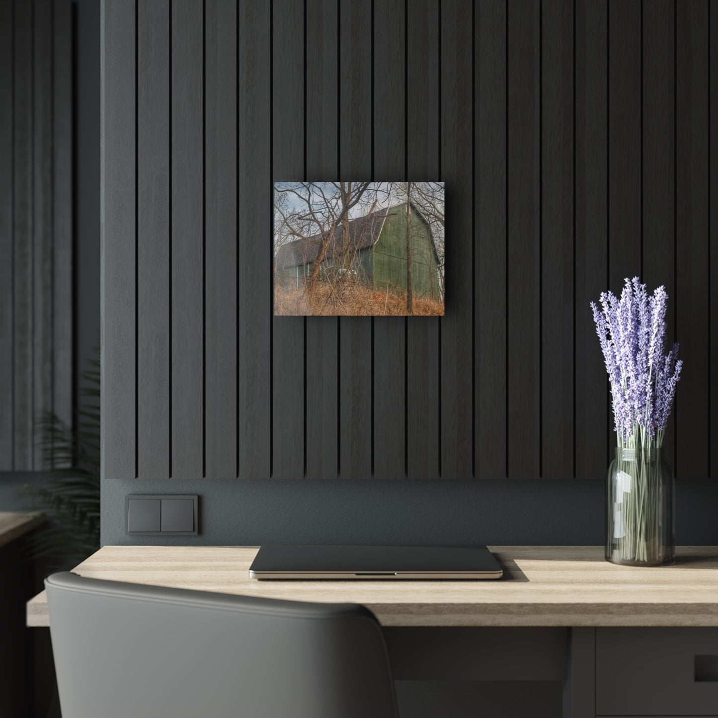 U R There Photography Yale Road Hidden Green Rustic Farmhouse Acrylic Wall Print