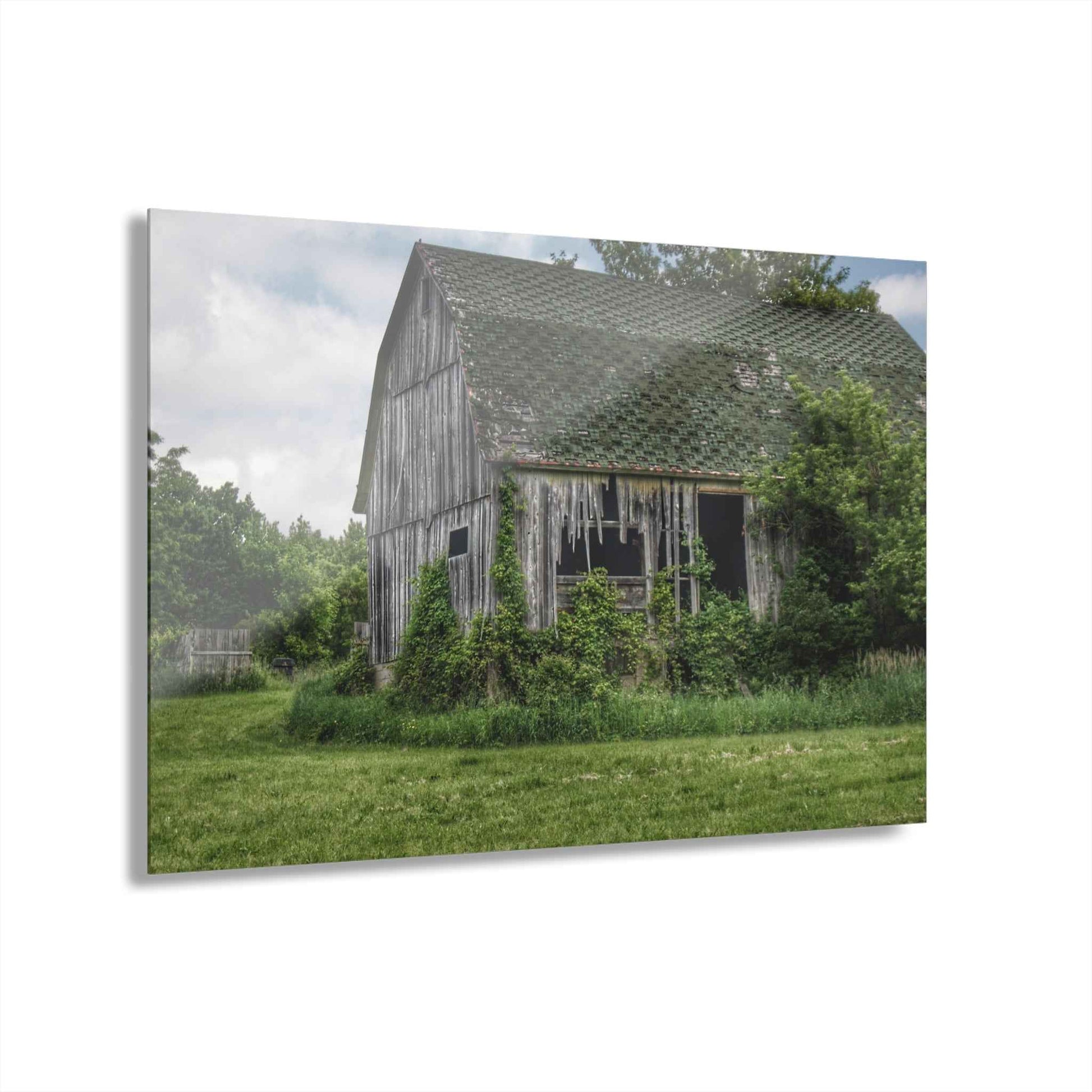 U R There Photography Hunters Creek Forgotten Grey Rustic Farmhouse Acrylic Wall Print