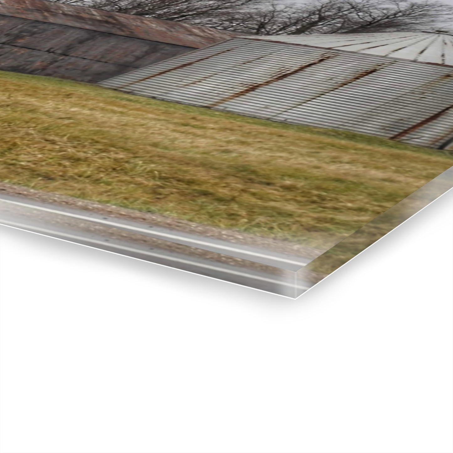 U R There Photography Hough Road Green Quonset I Rustic Farmhouse Acrylic Wall Print