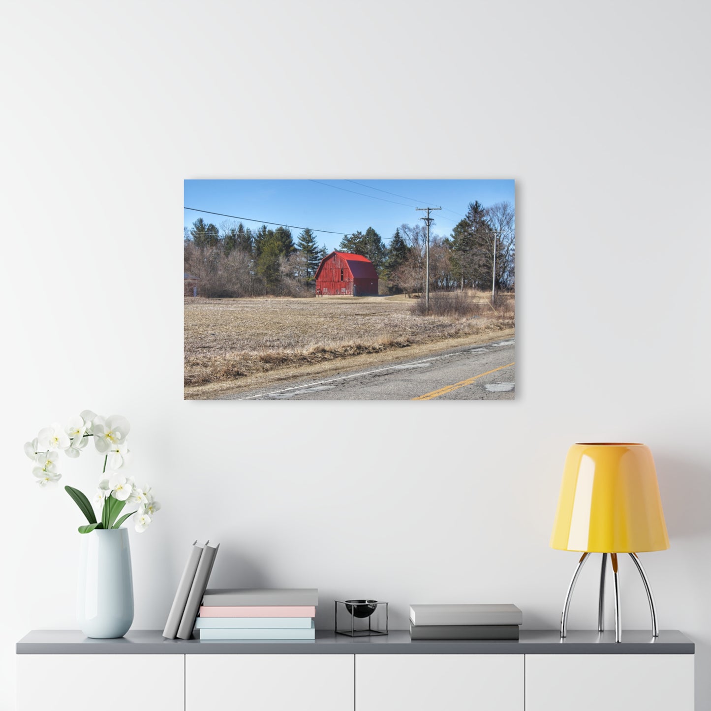 U R There Photography Maple Grove Little Red Rustic Farmhouse Acrylic Wall Print