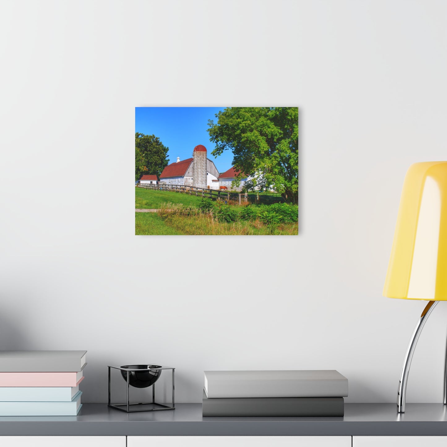 U R There Photography Vienna Roadside White Rustic Farmhouse Acrylic Wall Print