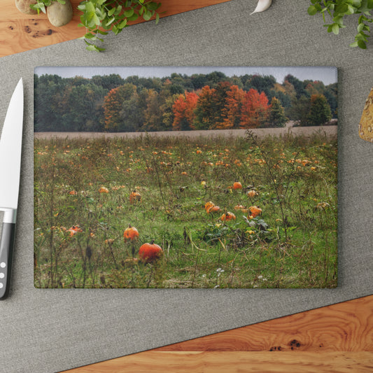 Barn Boutique Rustic Tempered-Glass Cutting Board| Once Upon a Time in a Pumpkin Patch