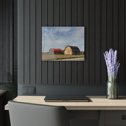 U R There Photography Unionville Center Street Greys Rustic Farmhouse Acrylic Wall Print