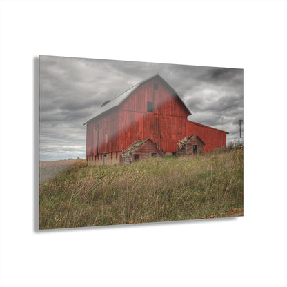 U R There Photography Horton Hilltop Red Rustic Farmhouse Acrylic Wall Print