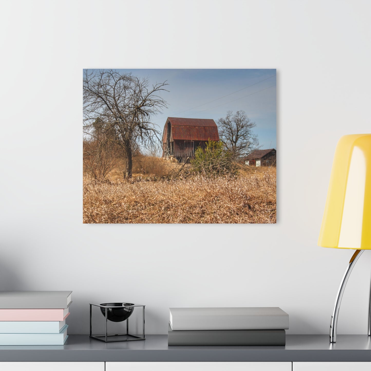 U R There Photography Klam Road Rusted Reds Rustic Farmhouse Acrylic Wall Print