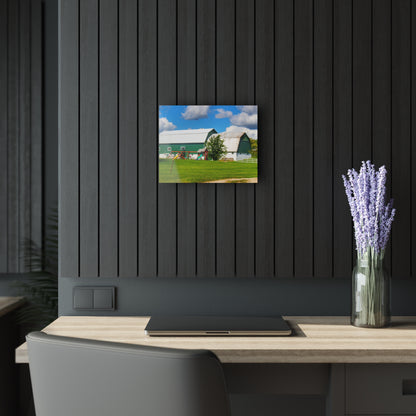 U R There Photography Hough Road Green Rustic Farmhouse Acrylic Wall Print