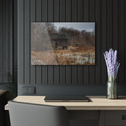 U R There Photography Norway Lake Hidden Grey I Rustic Farmhouse Acrylic Wall Print