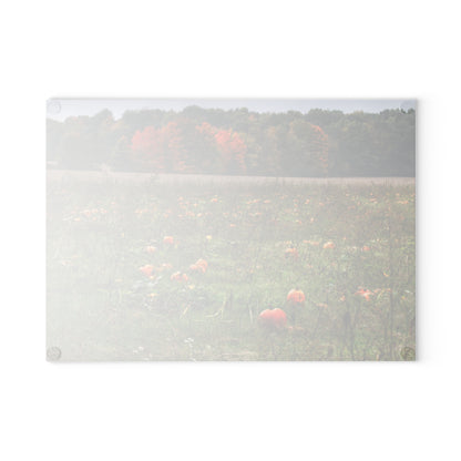 U R There Photography Once Upon a Time in a Pumpkin Patch Rustic Farmhouse Tempered-Glass Cutting Board
