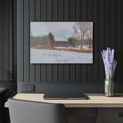 U R There Photography Hosner Road Grey in Late Fall Rustic Farmhouse Acrylic Wall Print