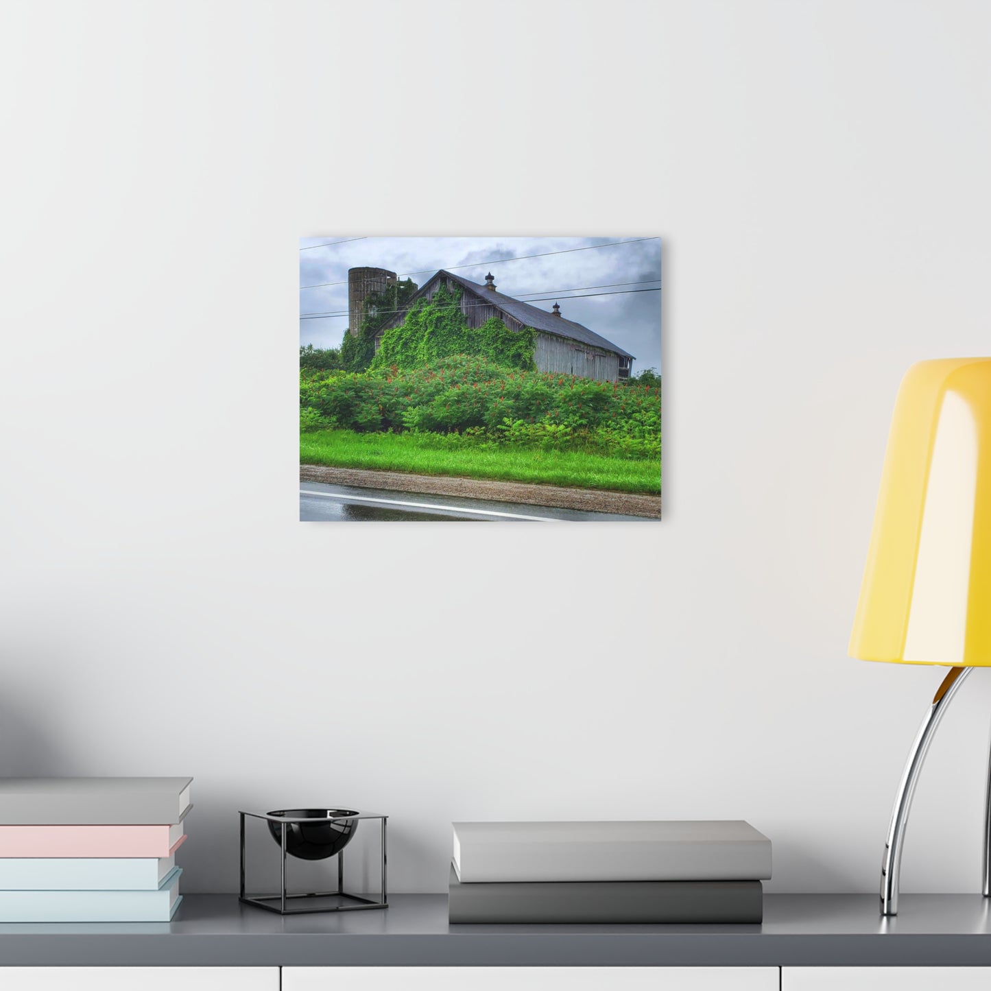 U R There Photography Metamora M-24 Grey IV Rustic Farmhouse Acrylic Wall Print