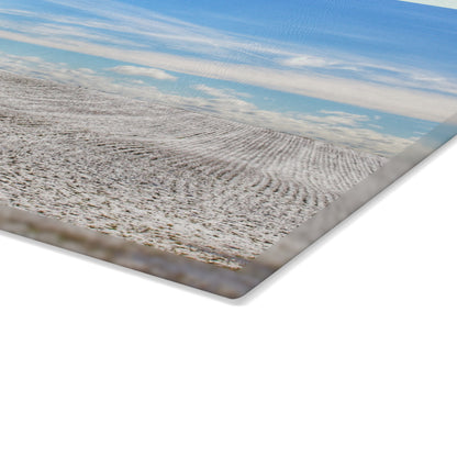 U R There Photography Early Spring Grey II Rustic Farmhouse Tempered-Glass Cutting Board