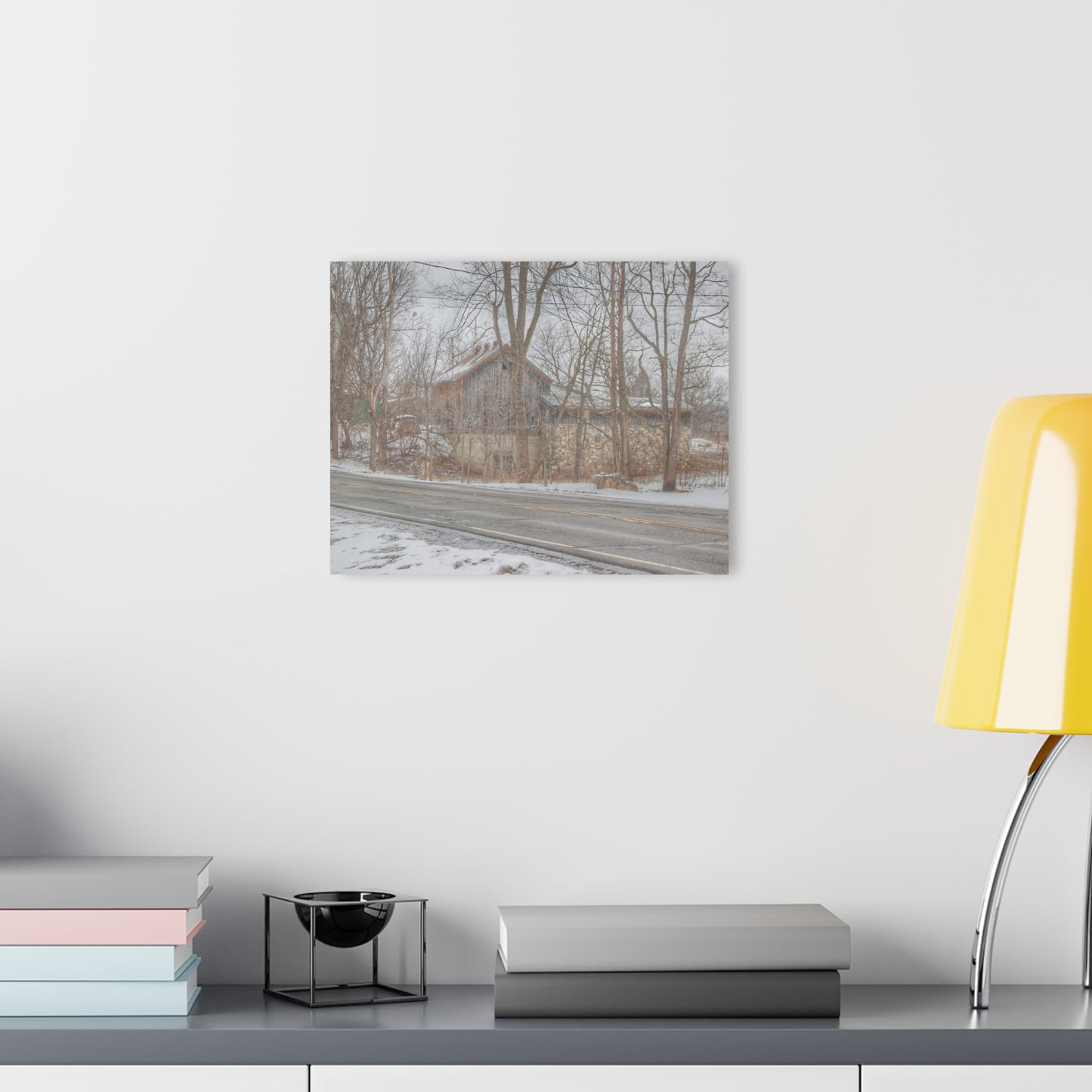 U R There Photography Leonard Stone Grey Rustic Farmhouse Acrylic Wall Print