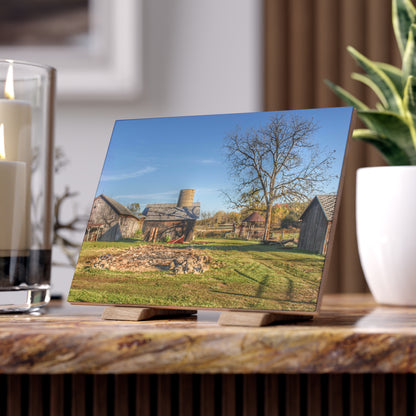 U R There Photography Bowers Road Greys I Rustic Farmhouse Decorative Ceramic Tile