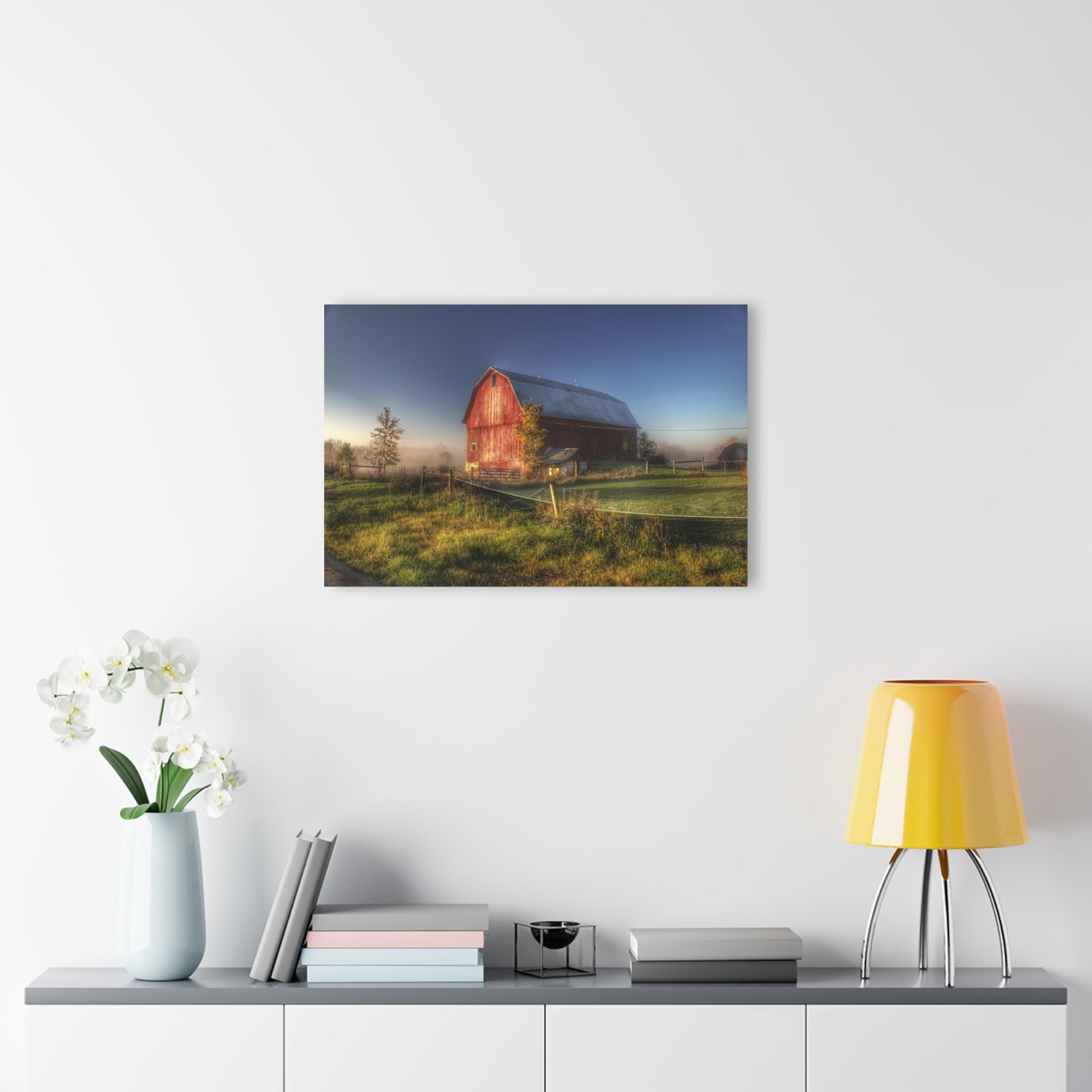 U R There Photography Columbiaville Red I Rustic Farmhouse Acrylic Wall Print