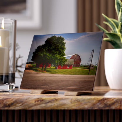 U R There Photography Bradford Road Reds Rustic Farmhouse Decorative Ceramic Tile