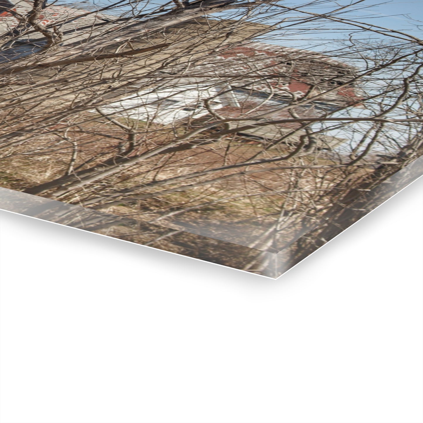 U R There Photography Hill Road Hidden Grey III Rustic Farmhouse Acrylic Wall Print