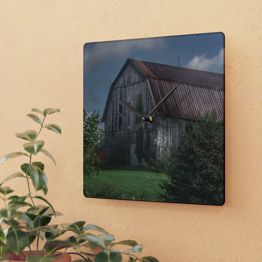 Rustic Farmhouse Wall Clock featuring Columbiaville Grey