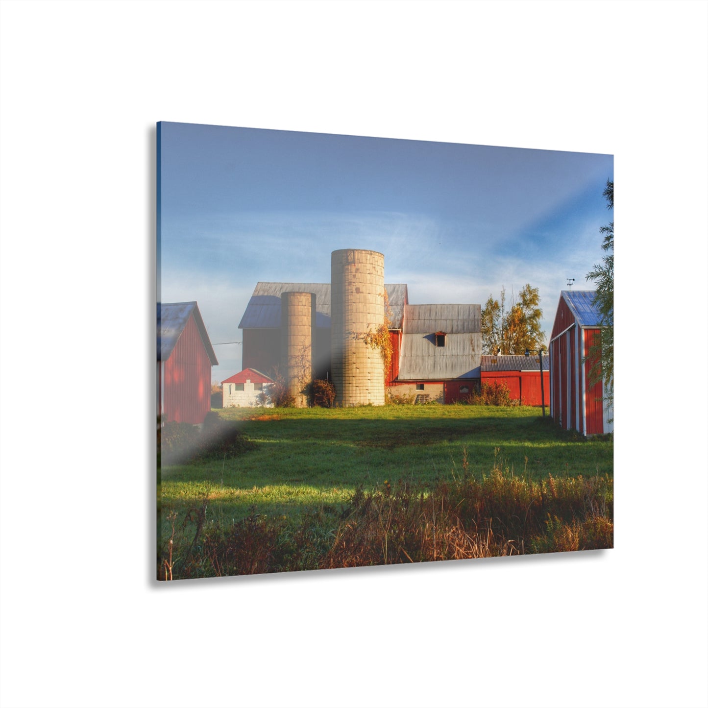 U R There Photography Maynard Road Reds Rustic Farmhouse Acrylic Wall Print