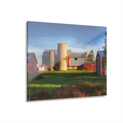 U R There Photography Maynard Road Reds Rustic Farmhouse Acrylic Wall Print